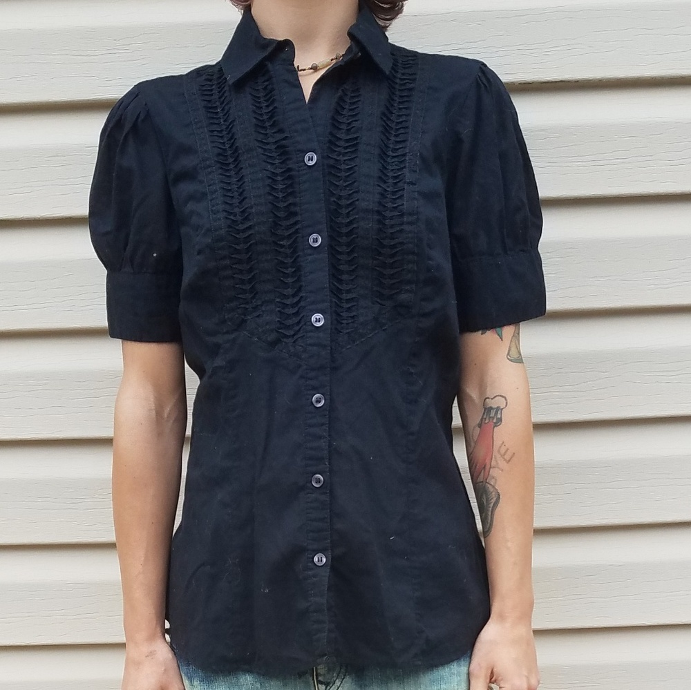 The Limited ruffle front blouse